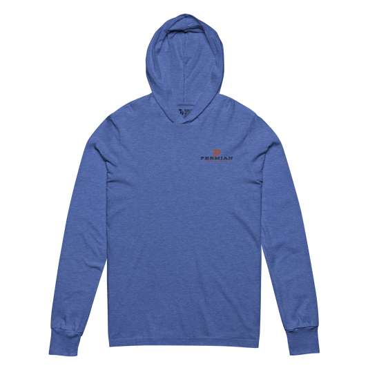 Permian Construction T2 - Embroidery Logo - Hooded Long - Sleeve Tee - Mulli USA Custom