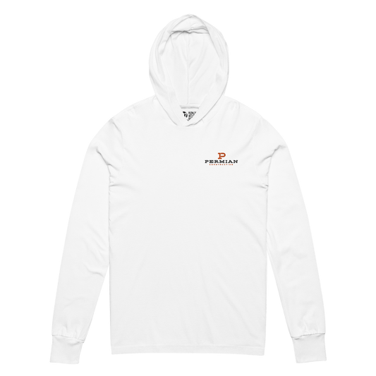 Permian Construction T2 - Embroidery Logo - Hooded Long - Sleeve Tee - Mulli USA Custom
