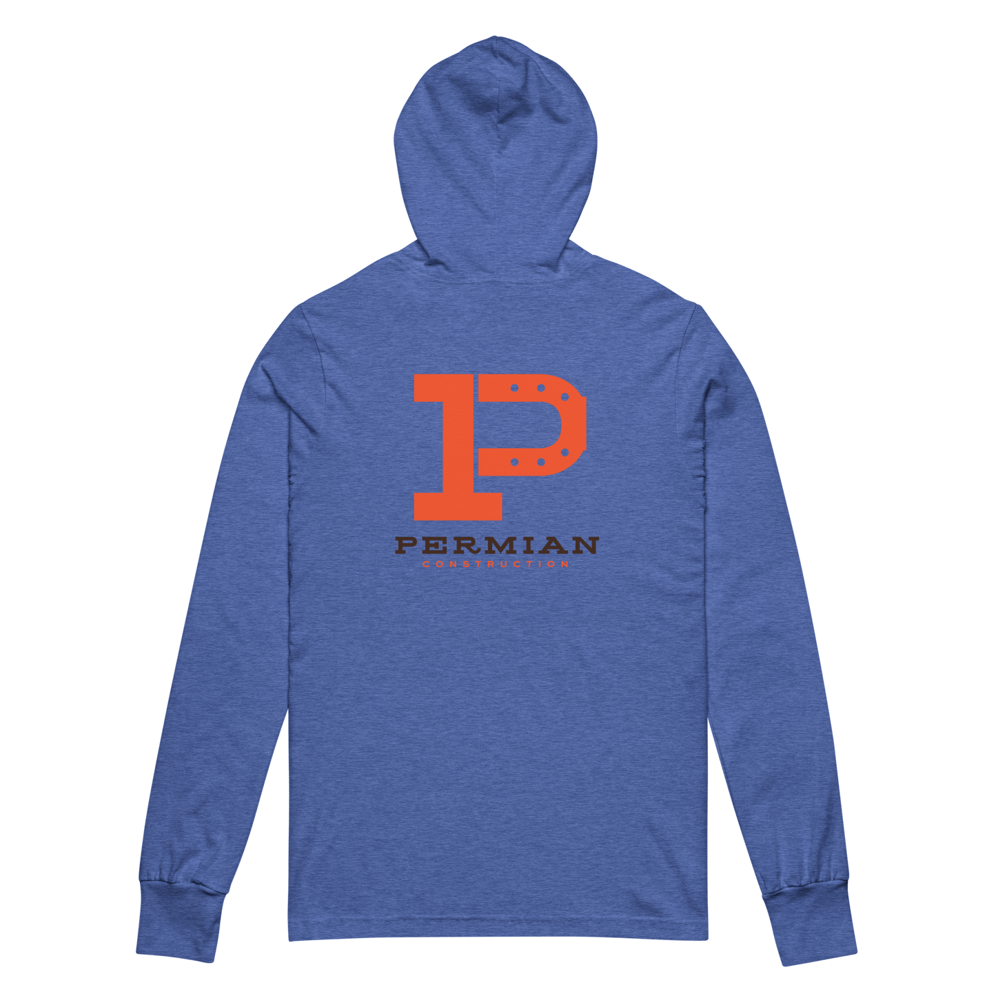 Permian Construction T3 - DTG Logo - 2 Sided - Hooded Long - Sleeve Tee - Mulli USA Custom