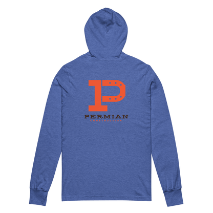 Permian Construction T3 - DTG Logo - 2 Sided - Hooded Long - Sleeve Tee - Mulli USA Custom