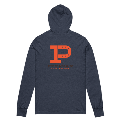 Permian Construction T3 - DTG Logo - 2 Sided - Hooded Long - Sleeve Tee - Mulli USA Custom