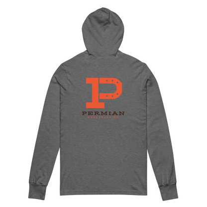Permian Construction T3 - DTG Logo - 2 Sided - Hooded Long - Sleeve Tee - Mulli USA Custom