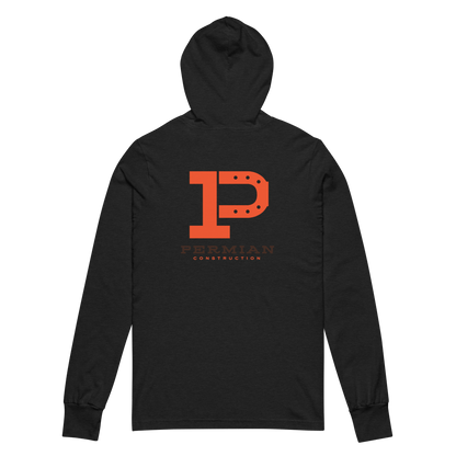 Permian Construction T3 - DTG Logo - 2 Sided - Hooded Long - Sleeve Tee - Mulli USA Custom
