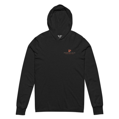 Permian Construction T3 - DTG Logo - 2 Sided - Hooded Long - Sleeve Tee - Mulli USA Custom