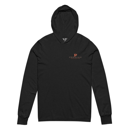 Permian Construction T3 - DTG Logo - 2 Sided - Hooded Long - Sleeve Tee - Mulli USA Custom