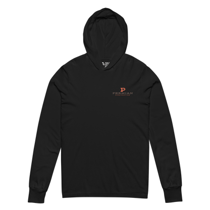 Permian Construction T3 - DTG Logo - 2 Sided - Hooded Long - Sleeve Tee - Mulli USA Custom