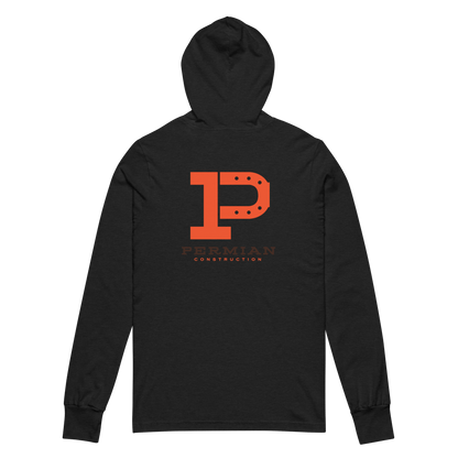Permian Construction T3 - DTG Logo - 2 Sided - Hooded Long - Sleeve Tee - Mulli USA Custom
