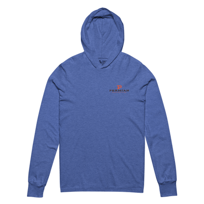 Permian Construction T3 - DTG Logo - 2 Sided - Hooded Long - Sleeve Tee - Mulli USA Custom