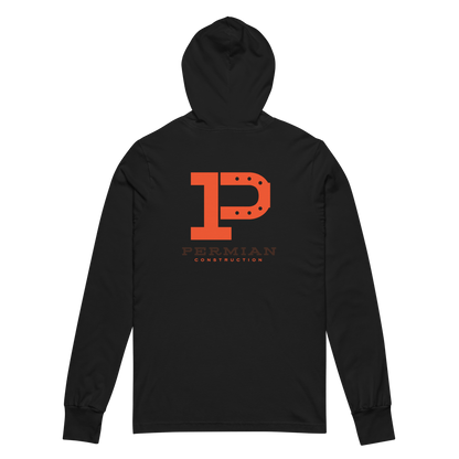 Permian Construction T3 - DTG Logo - 2 Sided - Hooded Long - Sleeve Tee - Mulli USA Custom